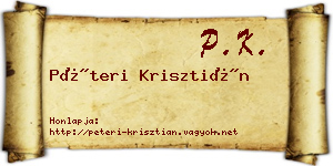 Péteri Krisztián névjegykártya